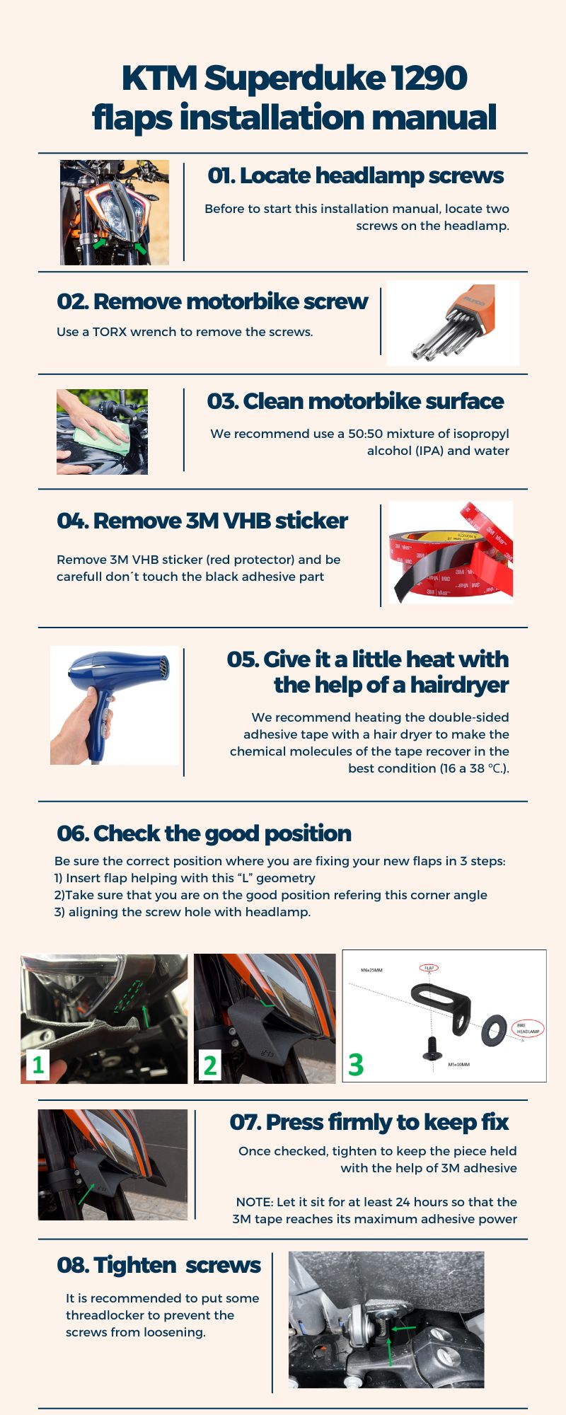 Aerodynamic Winglet Kit for KTM Superduke 1290 - Model Front FLAPS - Image 3