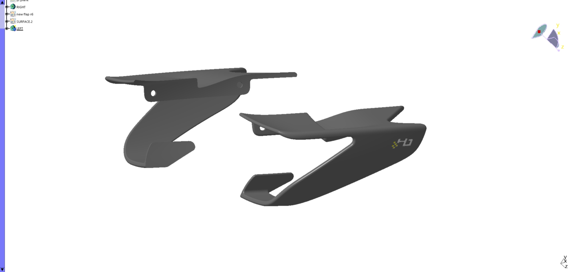 Aerodynamic Winglet Kit for Yamaha YZF R6 - Model Front FLAPS - Image 3