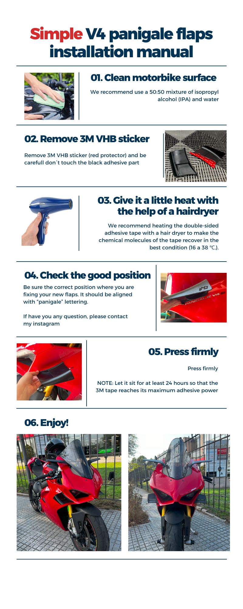 Aerodynamic side Winglet Kit for Ducati Panigale V4 - Model V4 Style FLAPS - Image 3